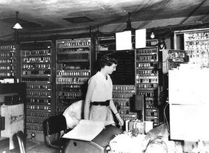 The computer EDSAC University of Cambridge, in an image taken in May of 1949.